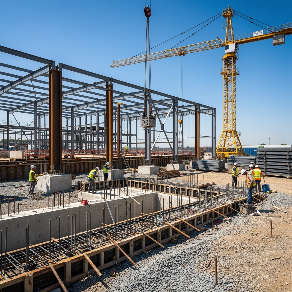 Steel structure project cost breakdown pie chart