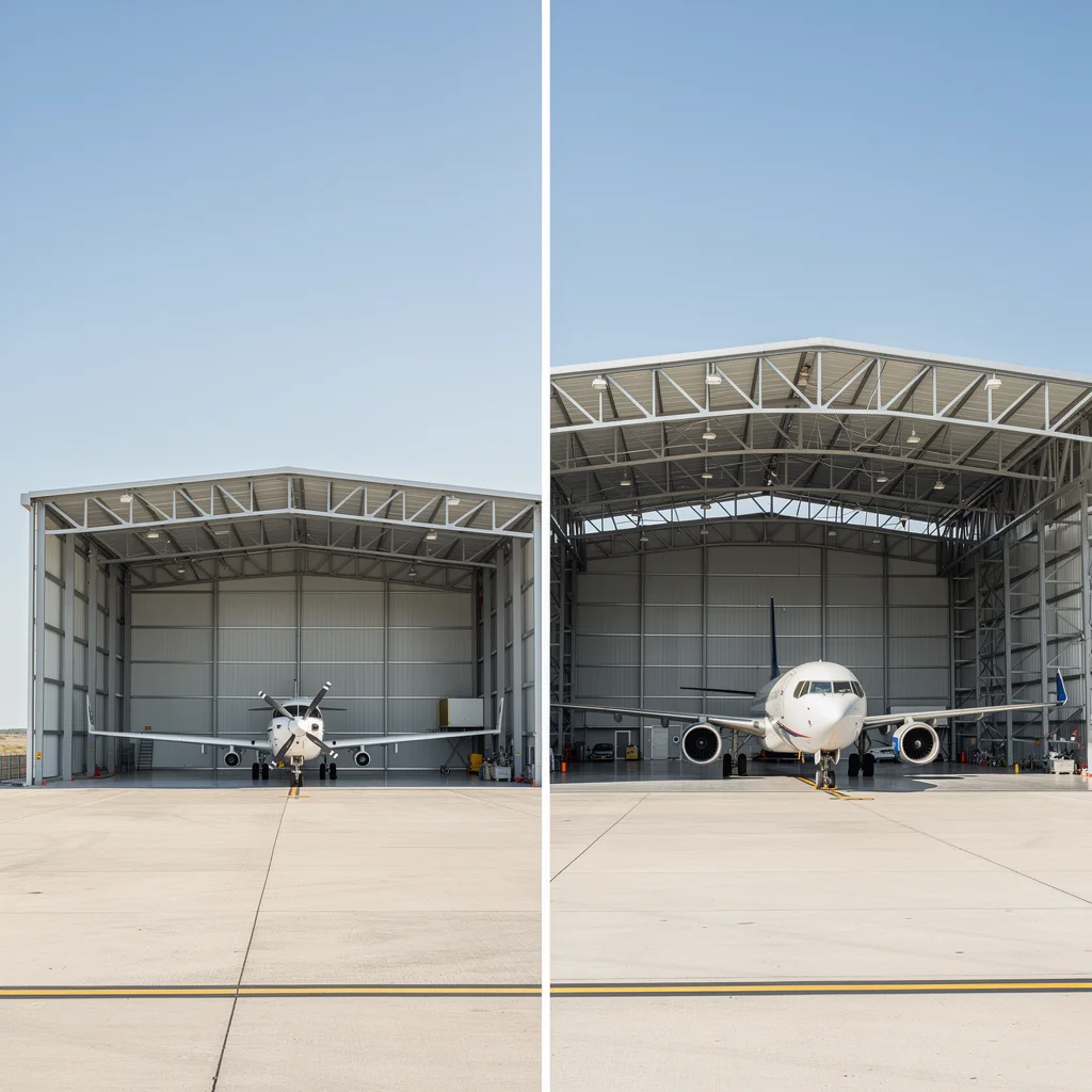 Small vs Large Aircraft Hangar Comparison