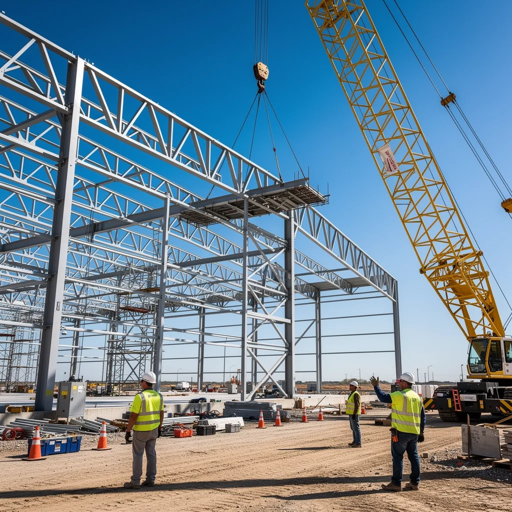 Steel Hangar Under Construction