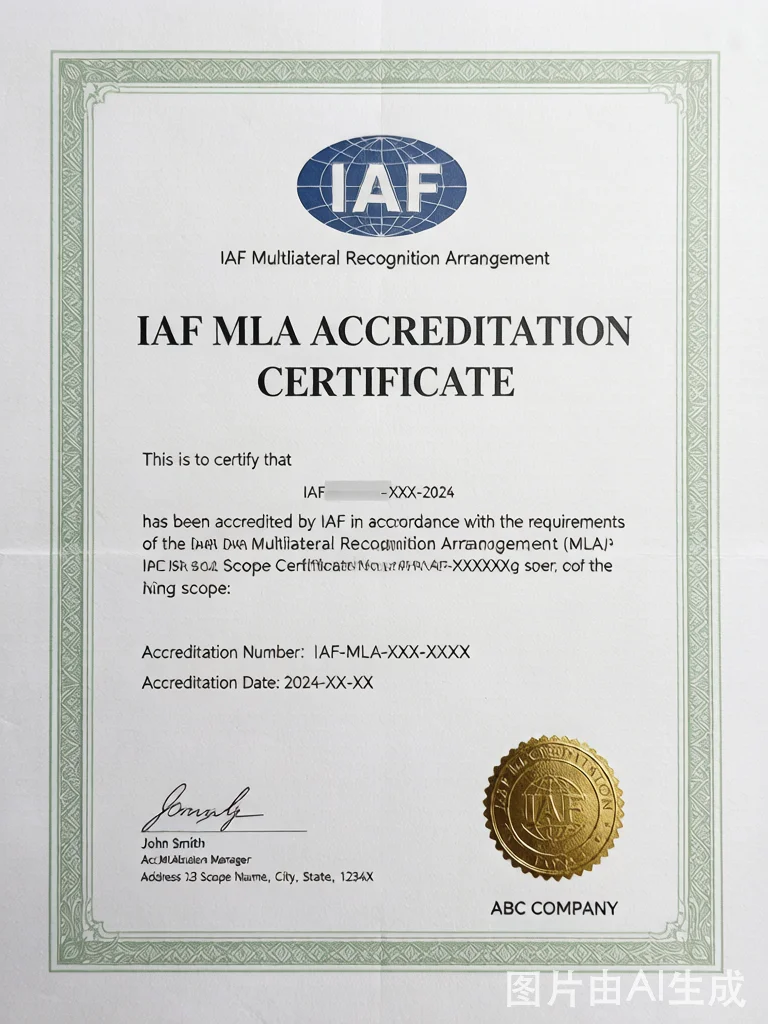 IAF (International Accreditation Forum) certificate