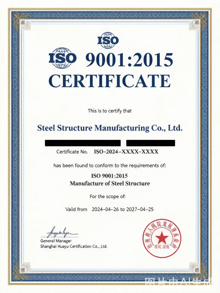 ISO 9001:2015 Quality Management certificate