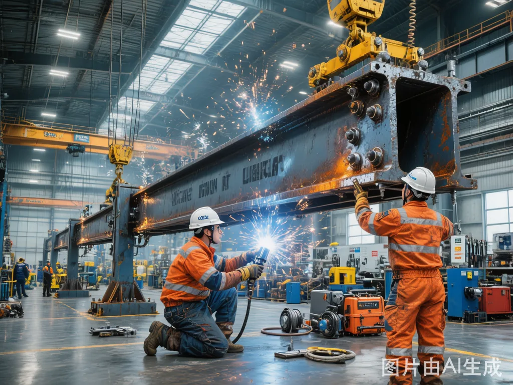 Laotie Steel factory workshop interior - steel structure manufacturing facility