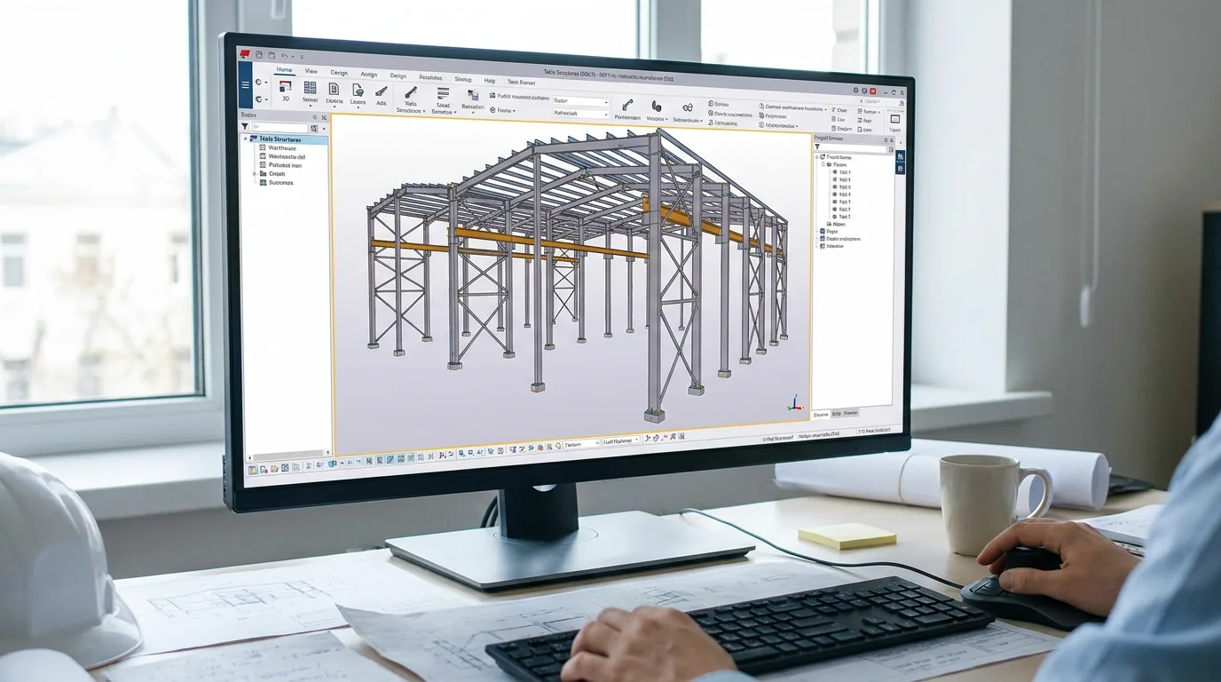 Tekla Structures 3D BIM modeling for steel structure design