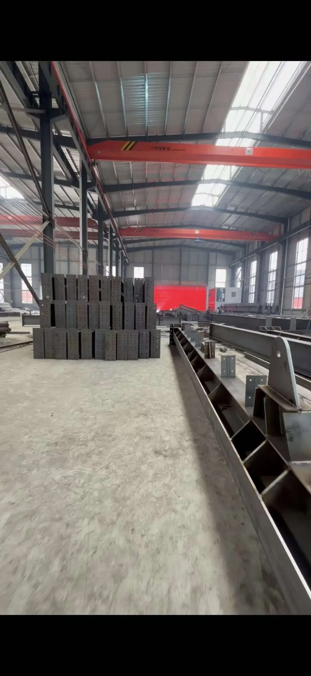 Fabricated steel components ready for shipment