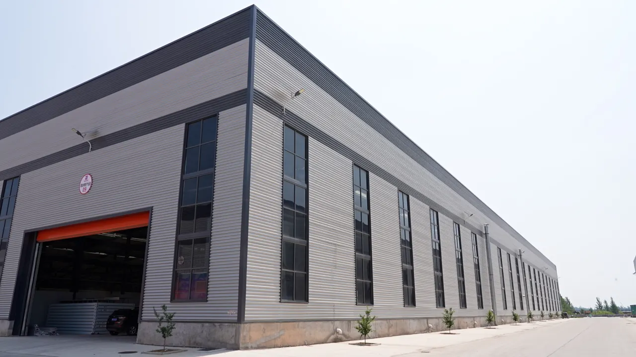 Aerial view of Laotie Steel Structure factory building in Shangqiu, Henan, China